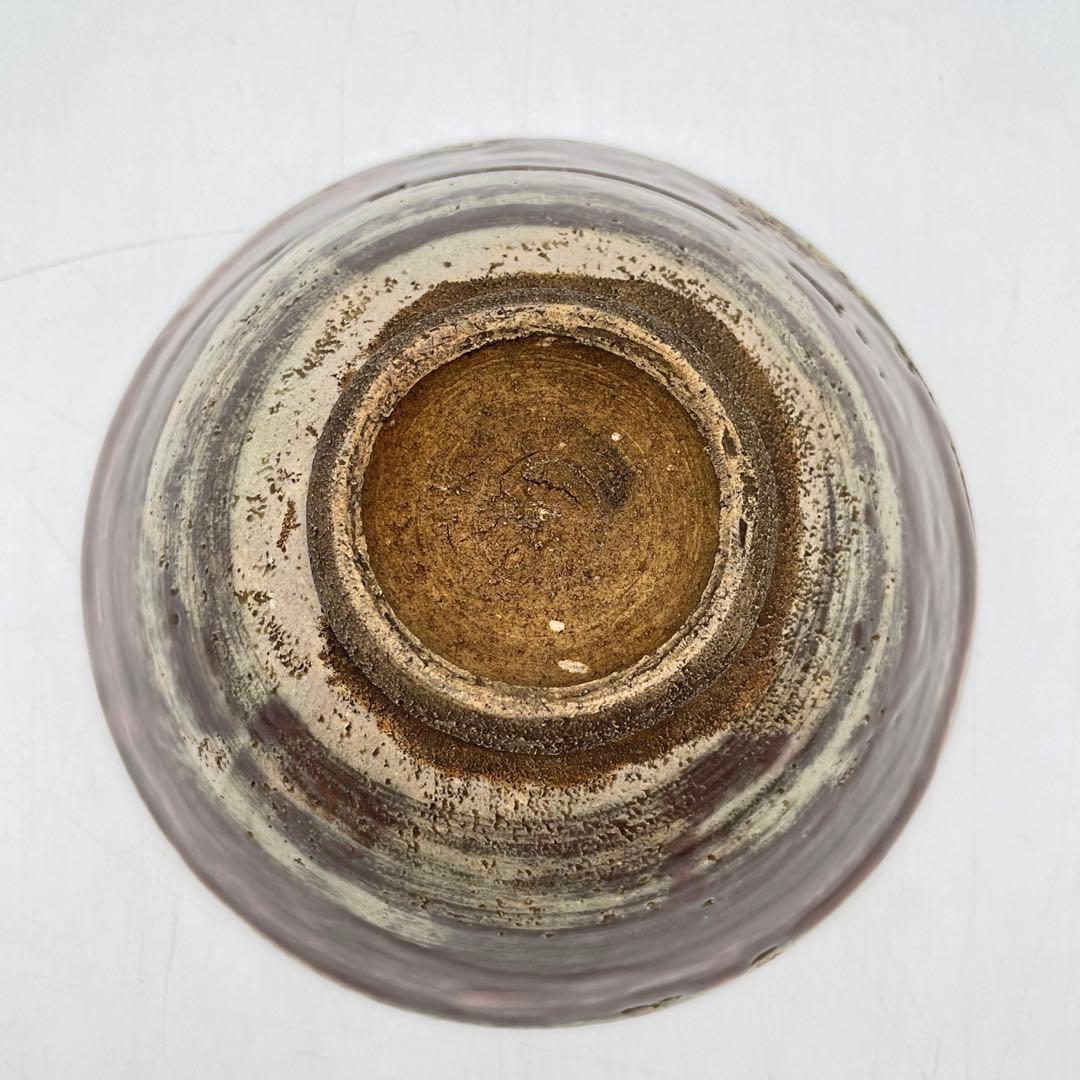 珍品！　鳥取民藝　牛ノ戸焼　辰砂釉茶碗　木箱　茶道具　12