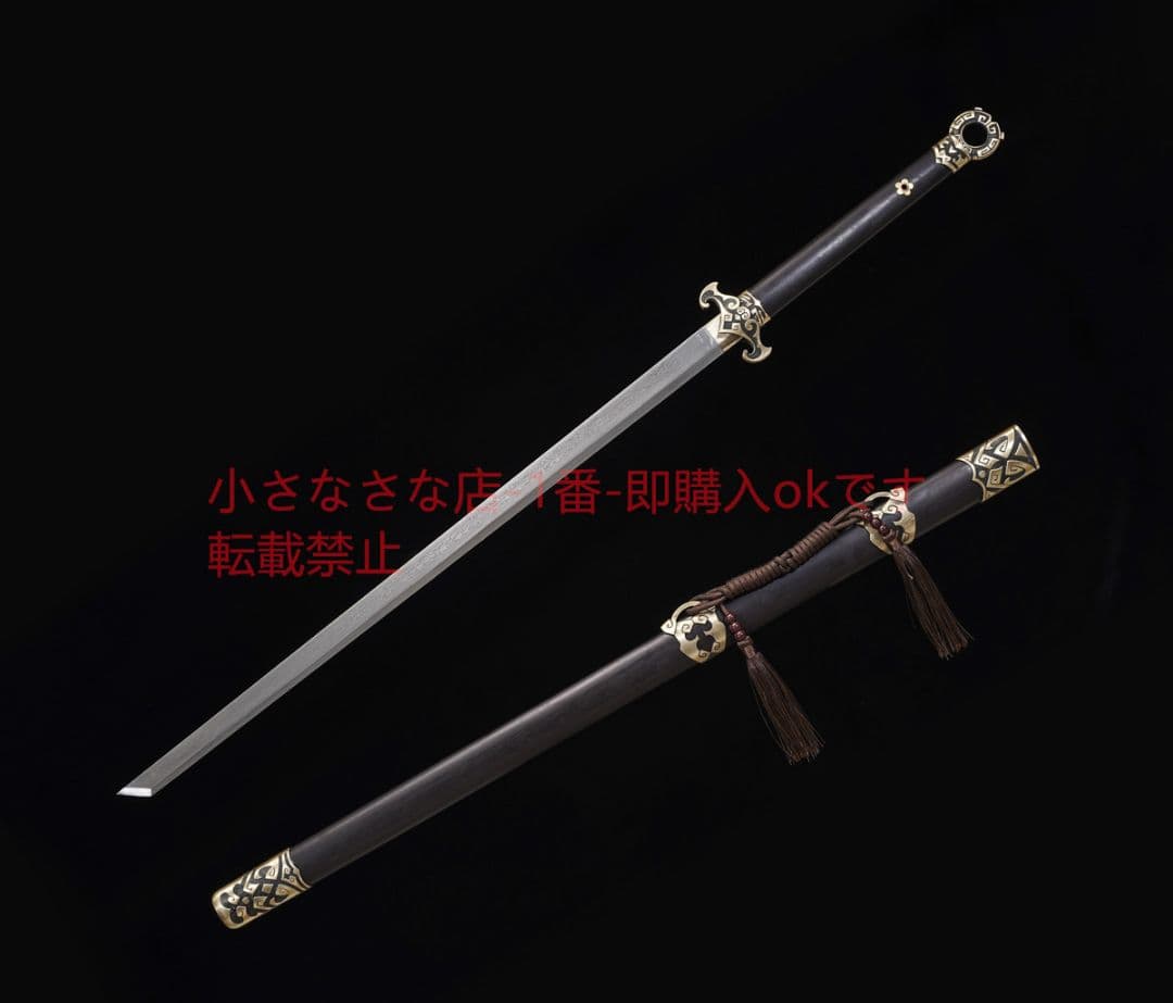 天鴻環首唐横刀普及版模様鋼  古兵器 武具 刀装具 日本刀 模造刀 居合刀