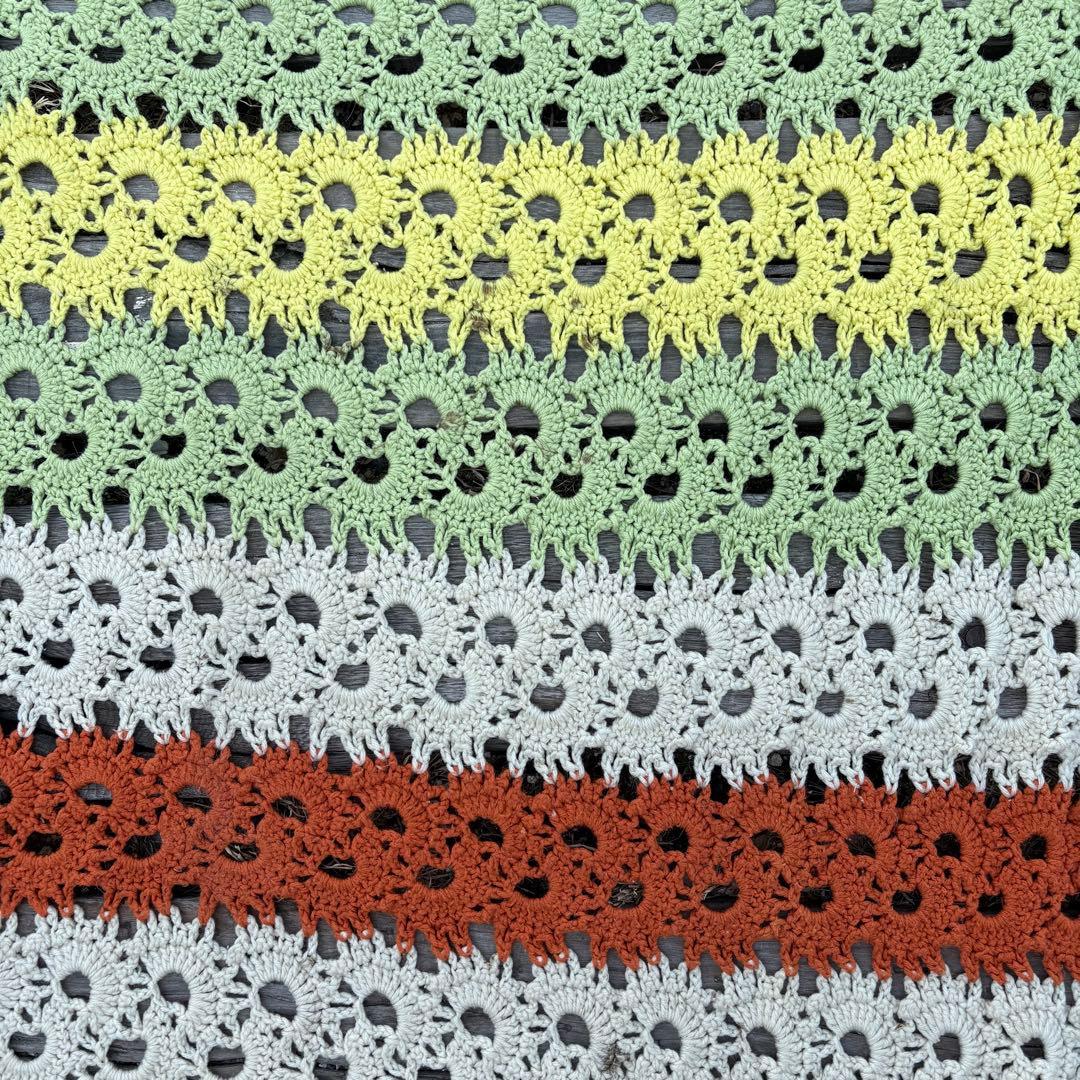 【USA vintage】グラニーブランケット 膝掛け ラグ アメリカ