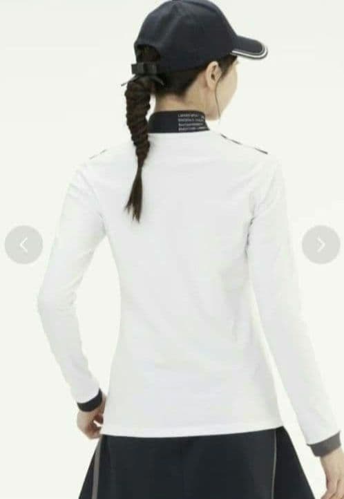 再再再値下新品　ランバンスポール　モックネックL　白　定価19800円　裏微起毛