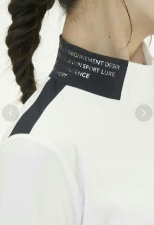 再再再値下新品　ランバンスポール　モックネックL　白　定価19800円　裏微起毛