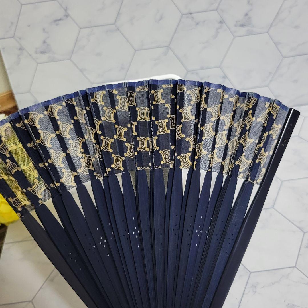 CELINE　上品　総柄　ロゴ　扇子　浴衣　夏祭り　おでかけに　スーツ　ドレス