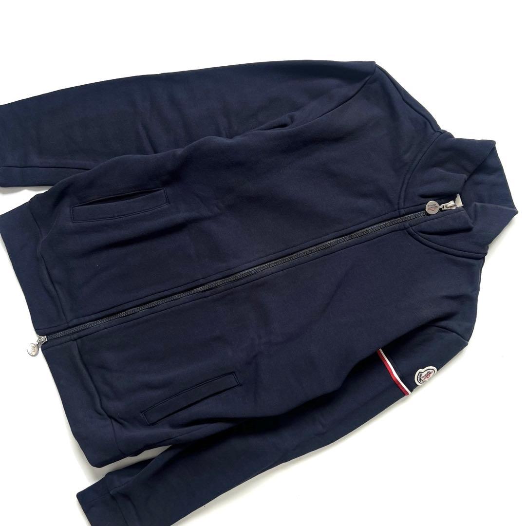 MONCLER モンクレール ジップ　ジャケット　メンズ　ロゴワッペン S 紺