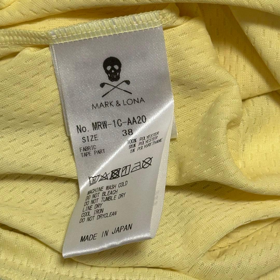 マークアンドロナ　サイズ38 イエロー　半袖　モックネック　丈短め　新品タグ付き