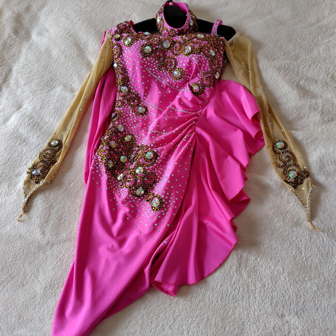 社交ダンス用ピンクラテンドレス