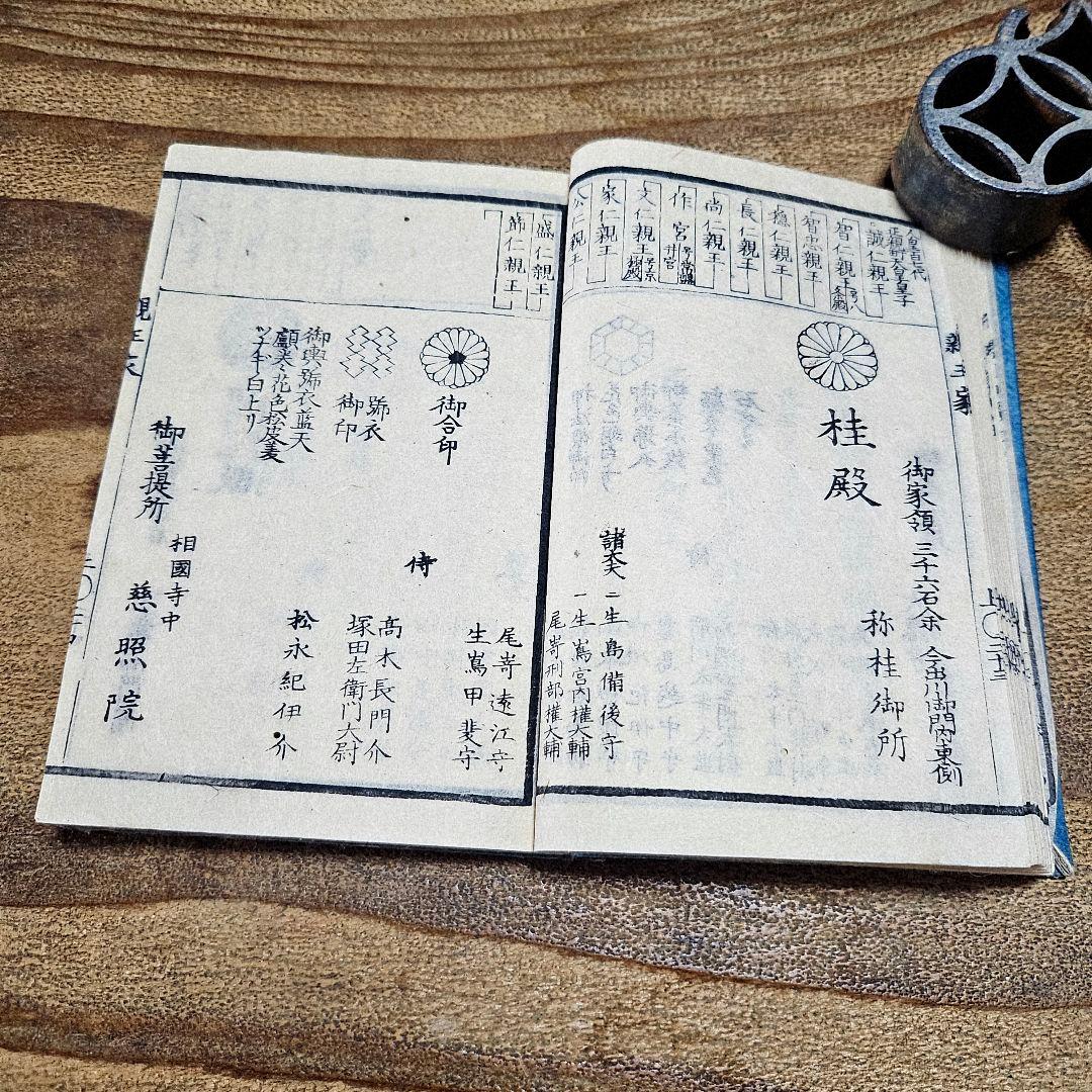 to9631 古い和本 朝廷公家名鑑『 雲上明覧大全 』二冊揃 江戸古書 古文書