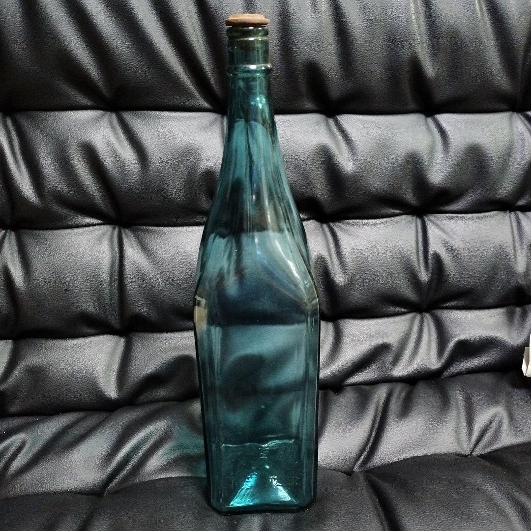 一升瓶 角瓶 金光會社 エンボス 骨董 アンティーク