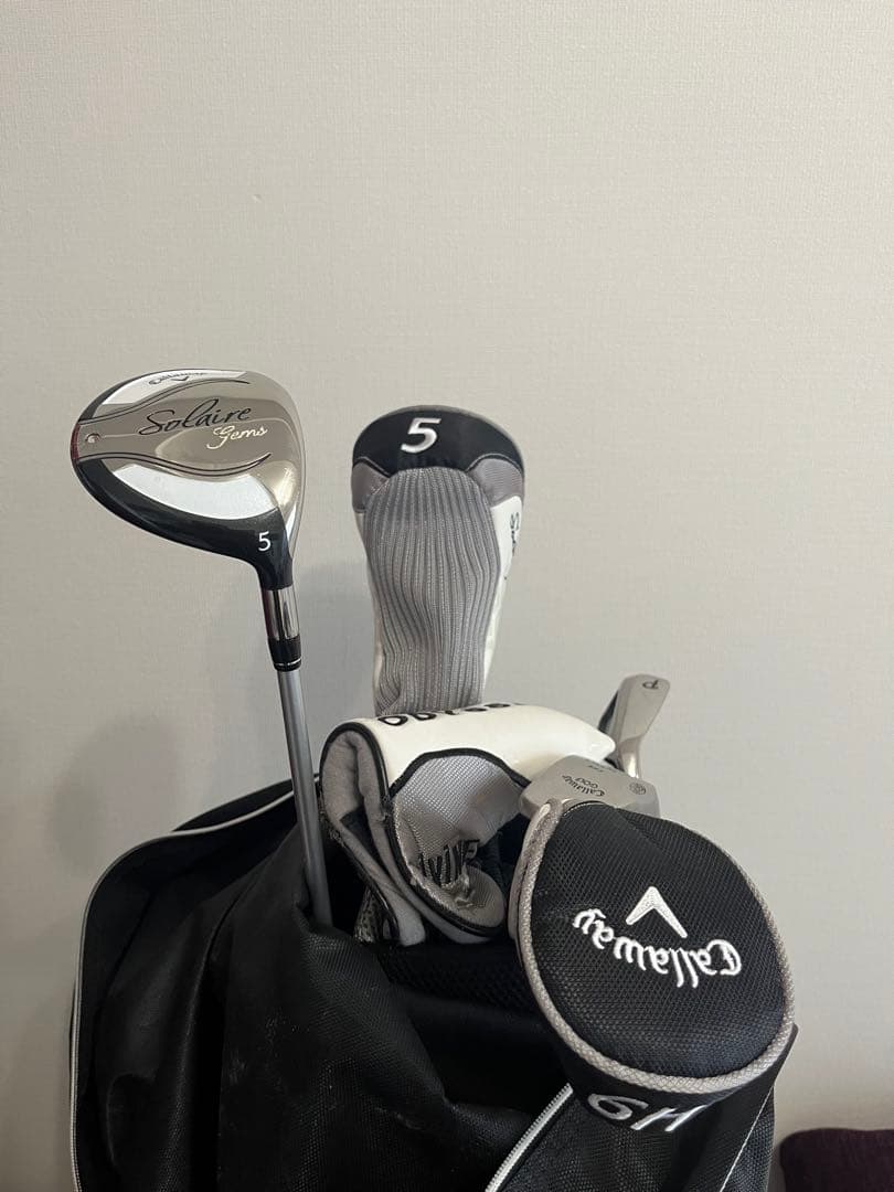 Callaway キャディバッグ 黒白　クラブ　ソレイル