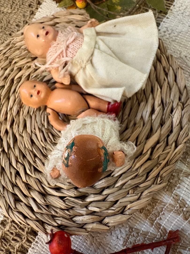 ドイツ　アンティーク　ベビードール　3体セット