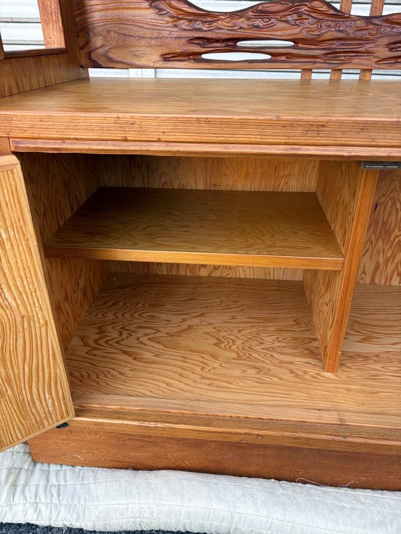 世界遺産鹿児島県産 屋久杉 茶棚 飾り棚 茶箪笥 和家具 伝統 値下げ