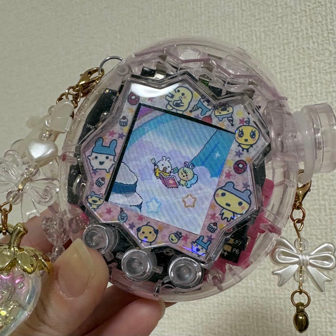 たまごっちパラダイス カスタムシェル ピンクラメクリア♡