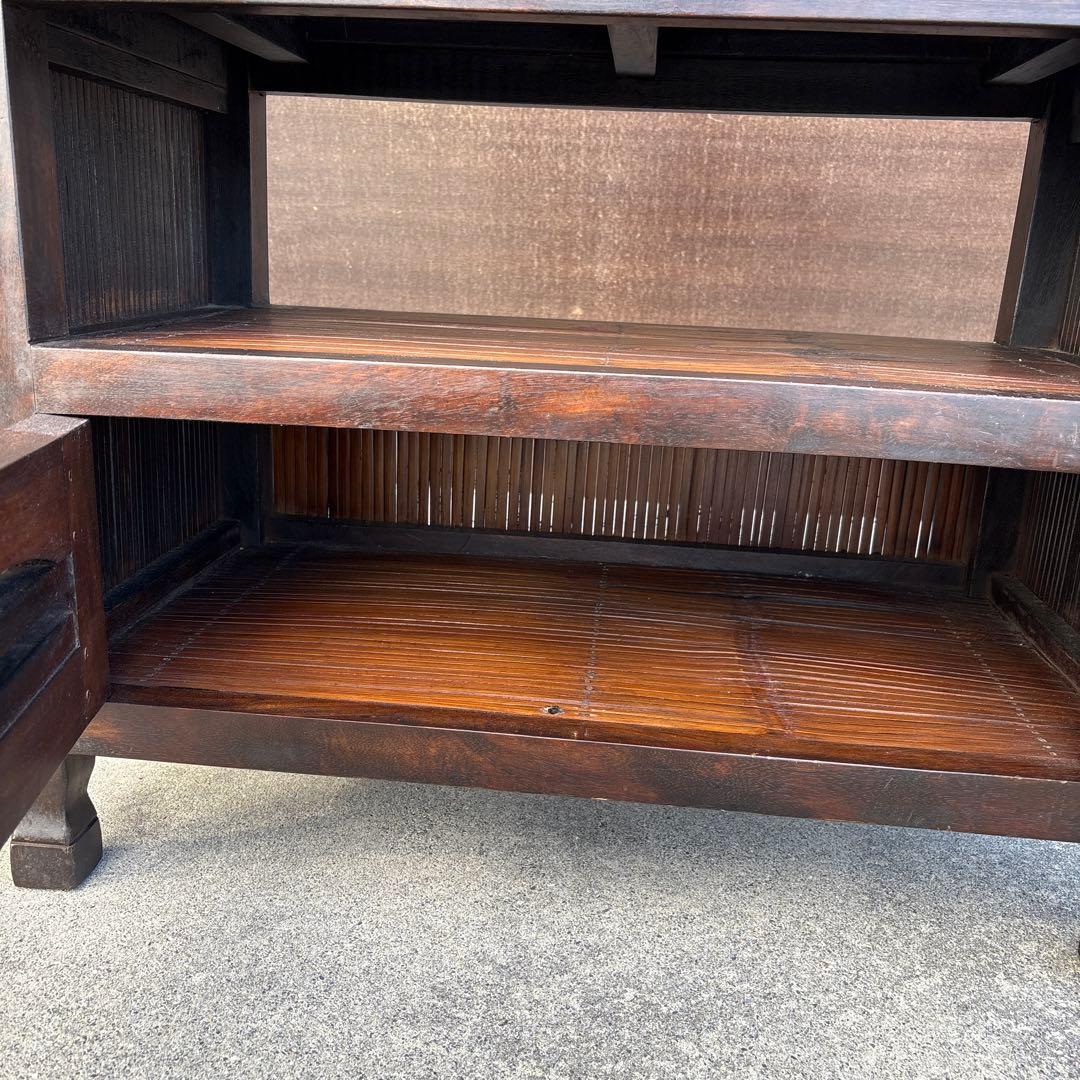 木製キャビネット ダークブラウン