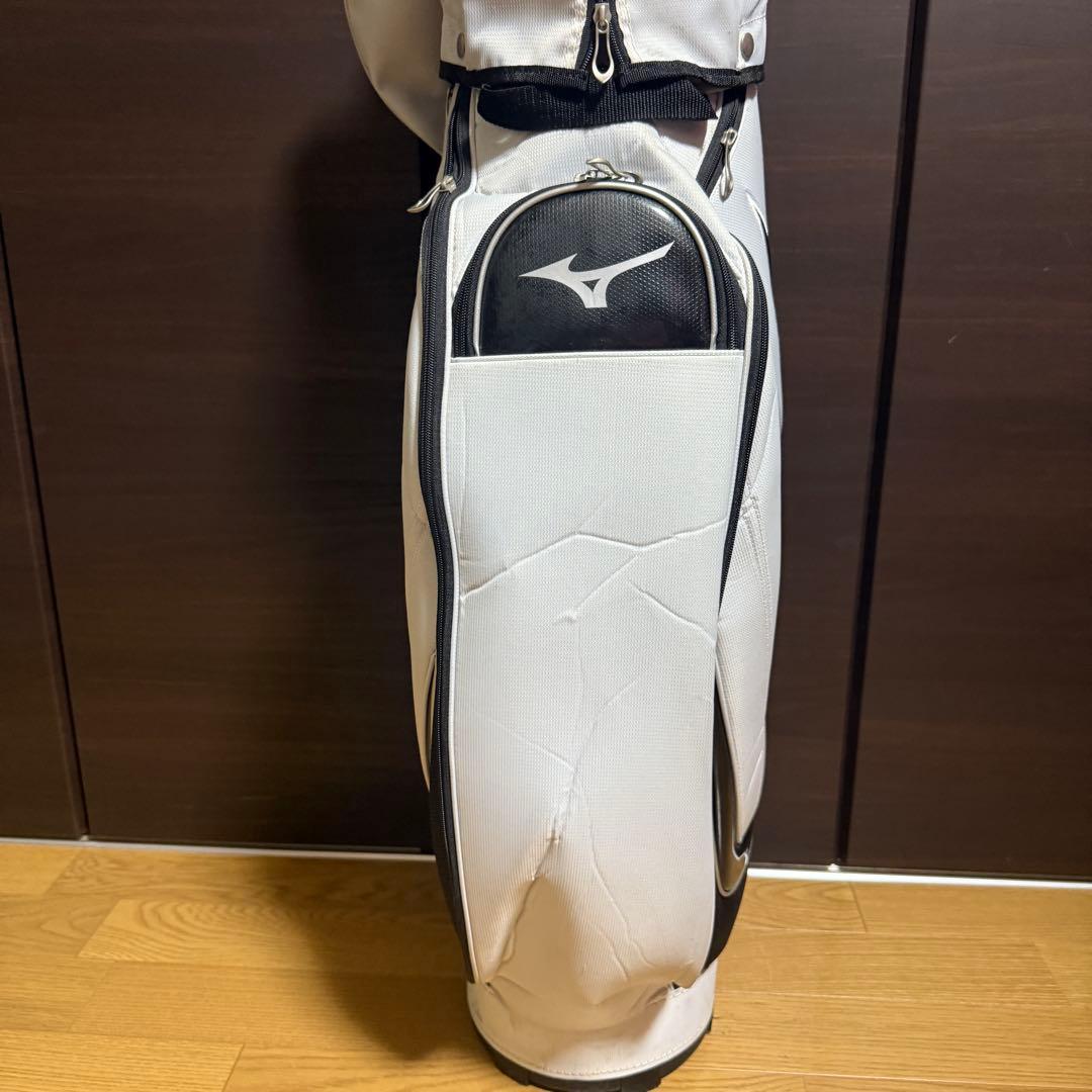 Mizuno キャディバッグ ゴルフバッグ ホワイト/ブラック