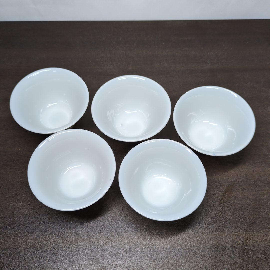 大明成化年製 款 染付 煎茶碗 五客＆成化年製 款 染付 煎茶碗