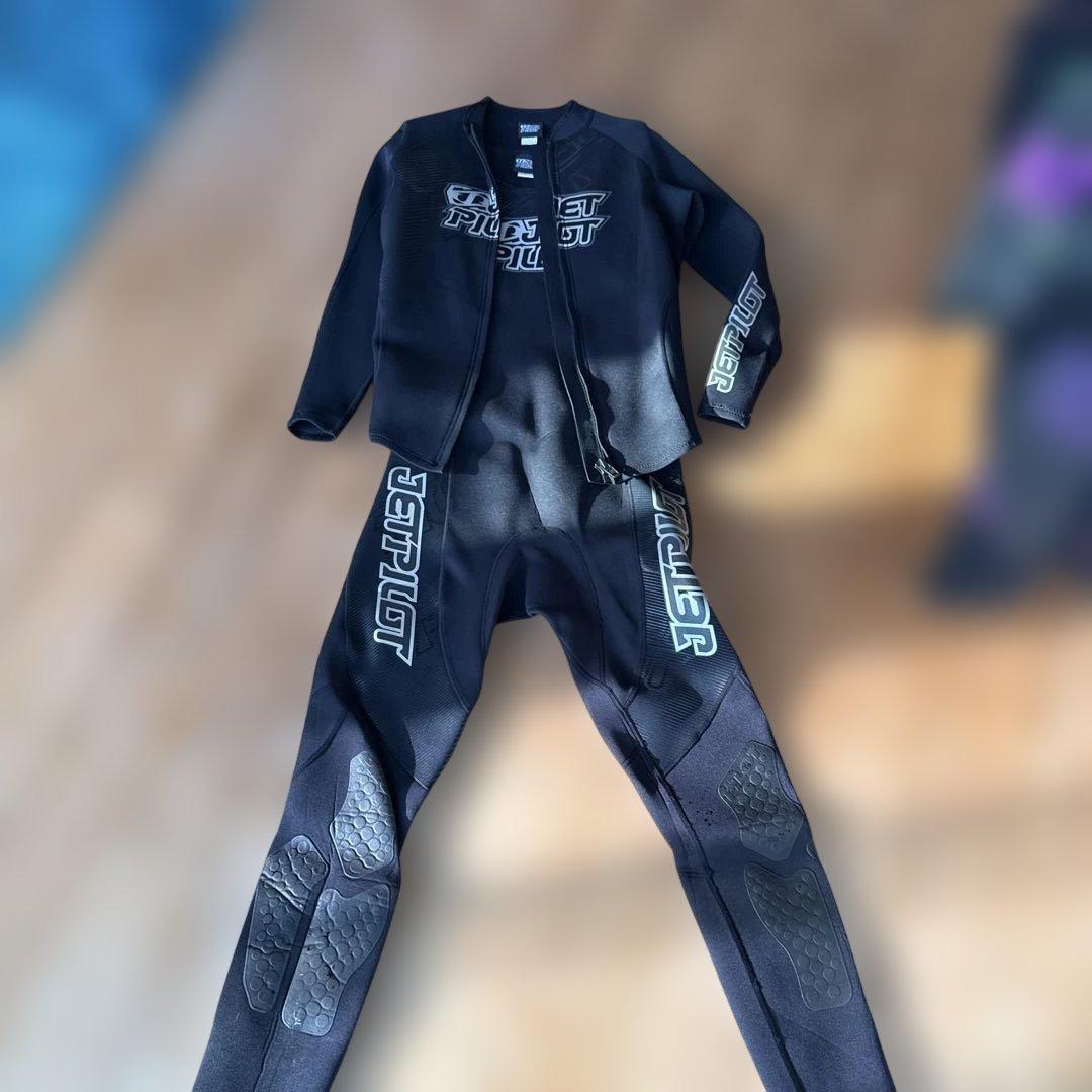 JET PILOT ブラックウェットスーツ + ジャケットMENS XL