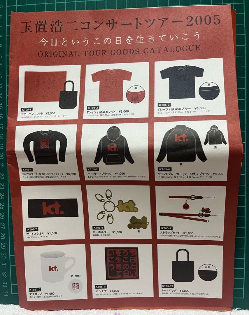 な*お様 玉置浩二「今日というこの日を生きていこう2005」Tourパンフレット