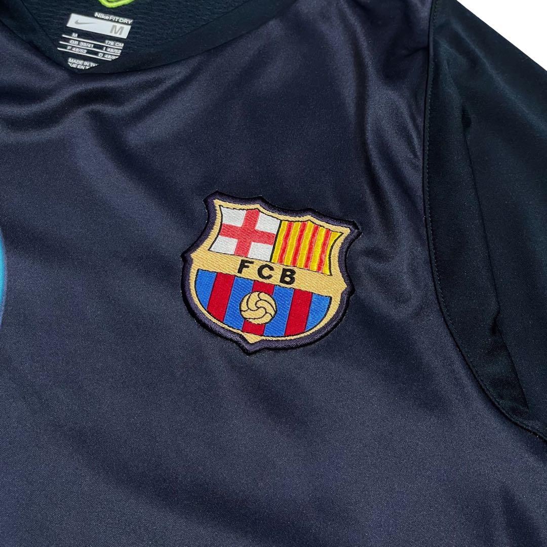 【希少】08/09 FCバルセロナ トレーニングシャツ ネイビー NIKE M