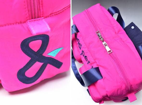 新品 and per se アンパスィ 中綿 カートバッグ ピンク