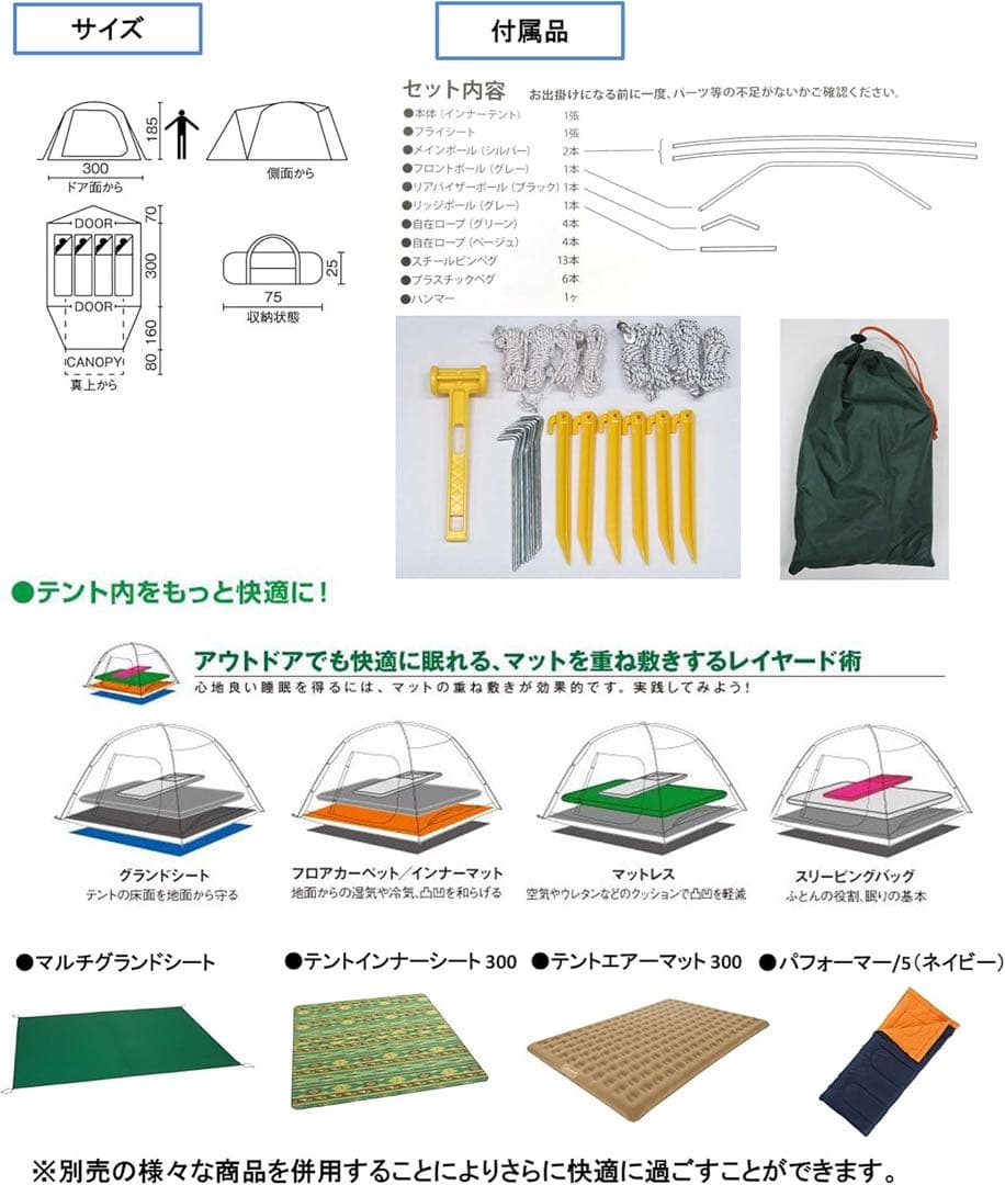 Coleman タフワイドドーム IV/300 スタートパッケージ