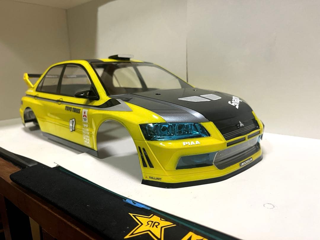 ラジコン 1/10 タミヤ 三菱ランサーエボリューションⅦボディのみ。未走行