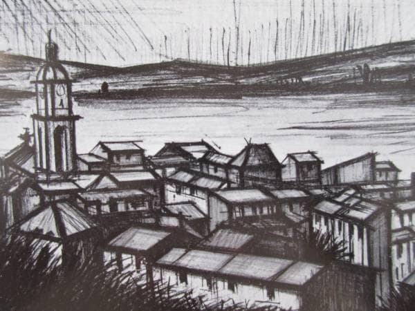 ベルナール・ビュッフェ 、「サン＝トロペ 湾 」、画集より、状態良好