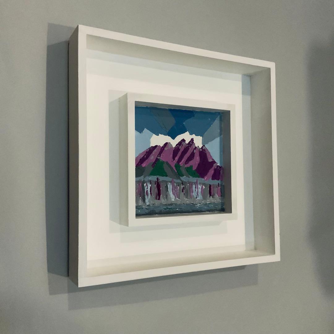 公募展入選作家による直筆現代アート作品　阿蘇山No.4