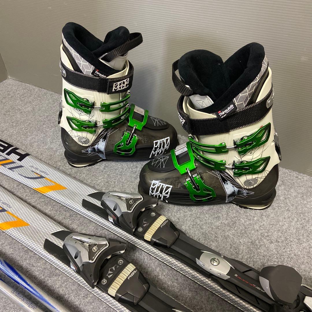 ★メンテナンス済　大人スキーセット　板163cm ブーツ 26~ 26.5cm