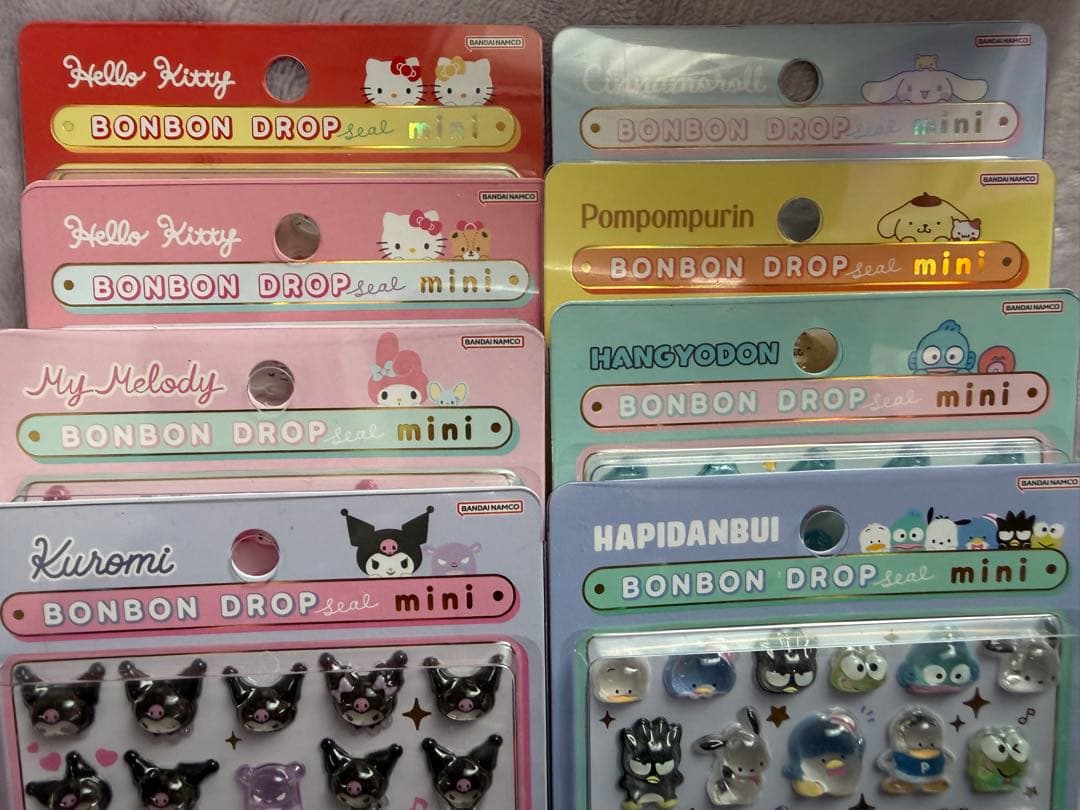 正規品 ボンボンドロップシール サンリオミニ8種セット