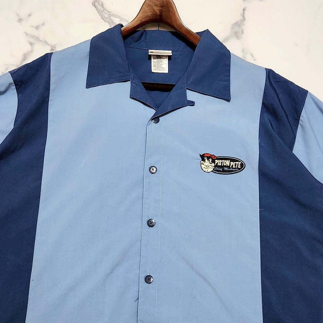 DISNEY ディズニー ヴィンテージ ボーリングシャツ PETE ピート 刺繍