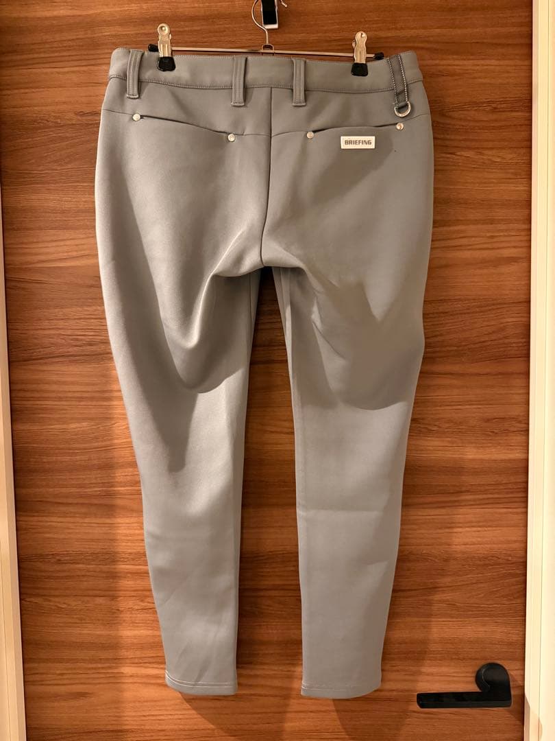 BRIEFING グレー 3Dロゴスリムフィットパンツ