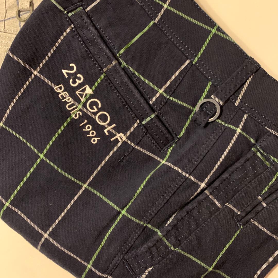 23GOLF チェック柄パンツ 2色セット