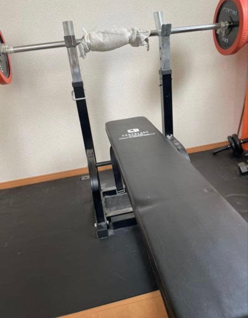 ベンチ＋重り（シャフト含め計100kg）＋マット