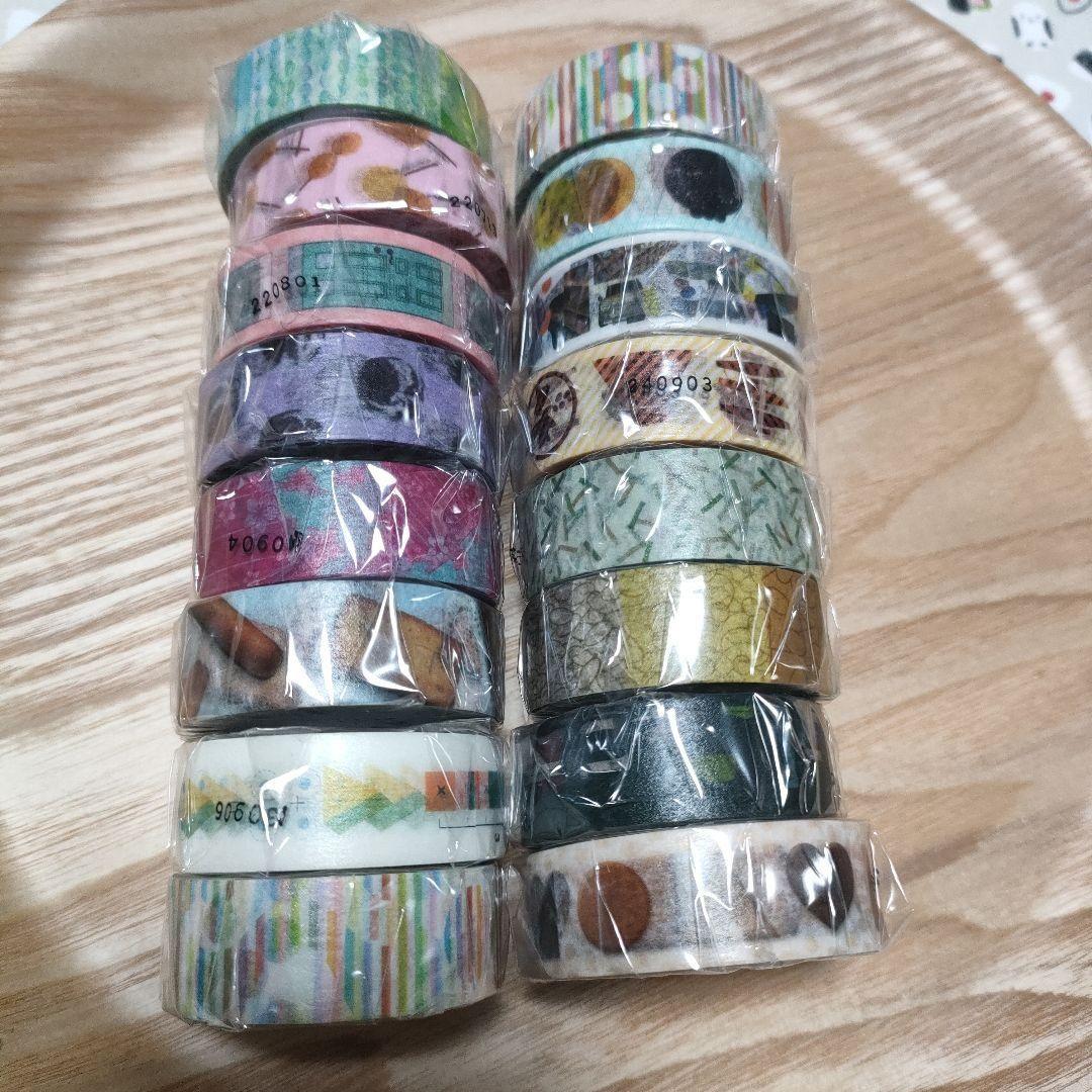 15-24 サポショ限定マステ マスキングテープ 16個セット カラフル