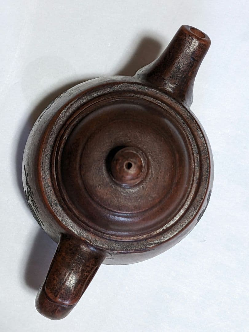 ♦中国？ 日本国内？大正 明治時代 紫泥 茶壺 古玩 古美術 宜興窯 骨董品