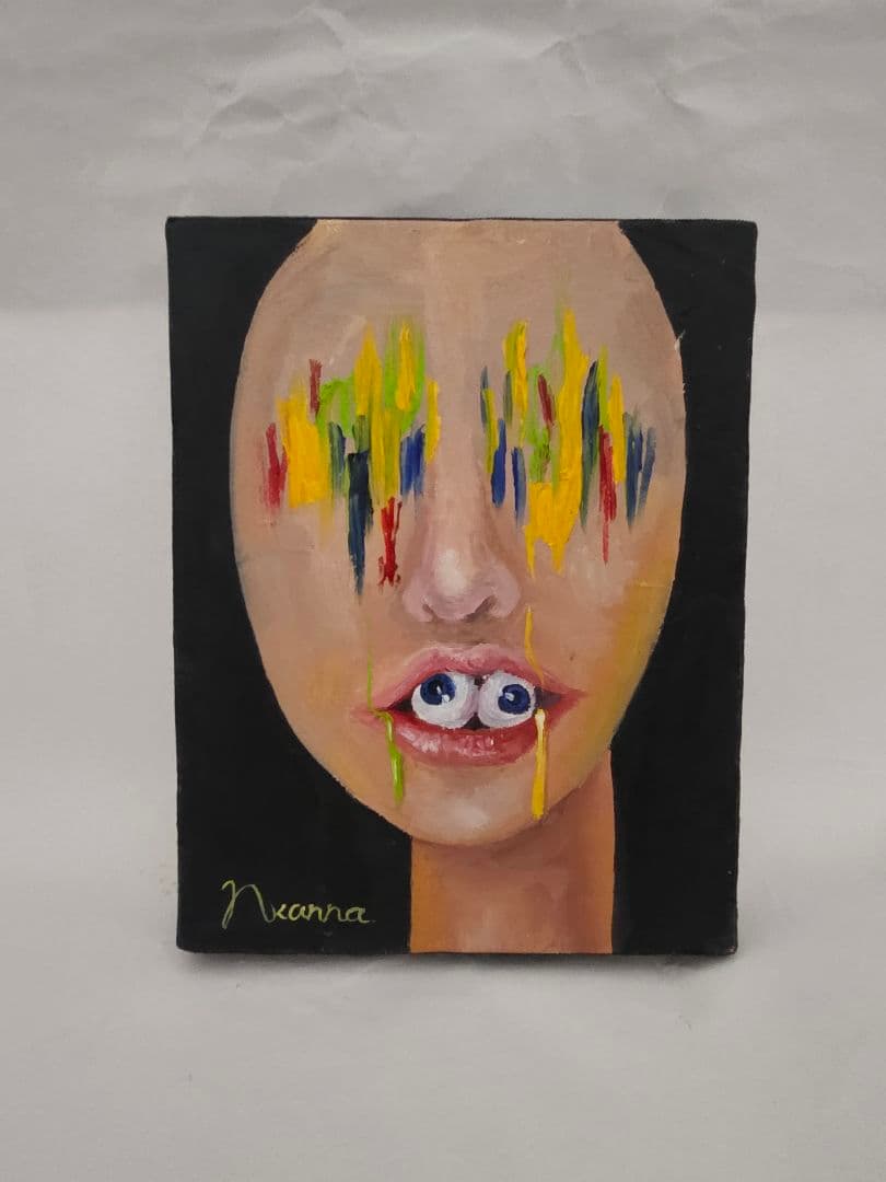 なかがわ寛奈 油彩画 「色彩」