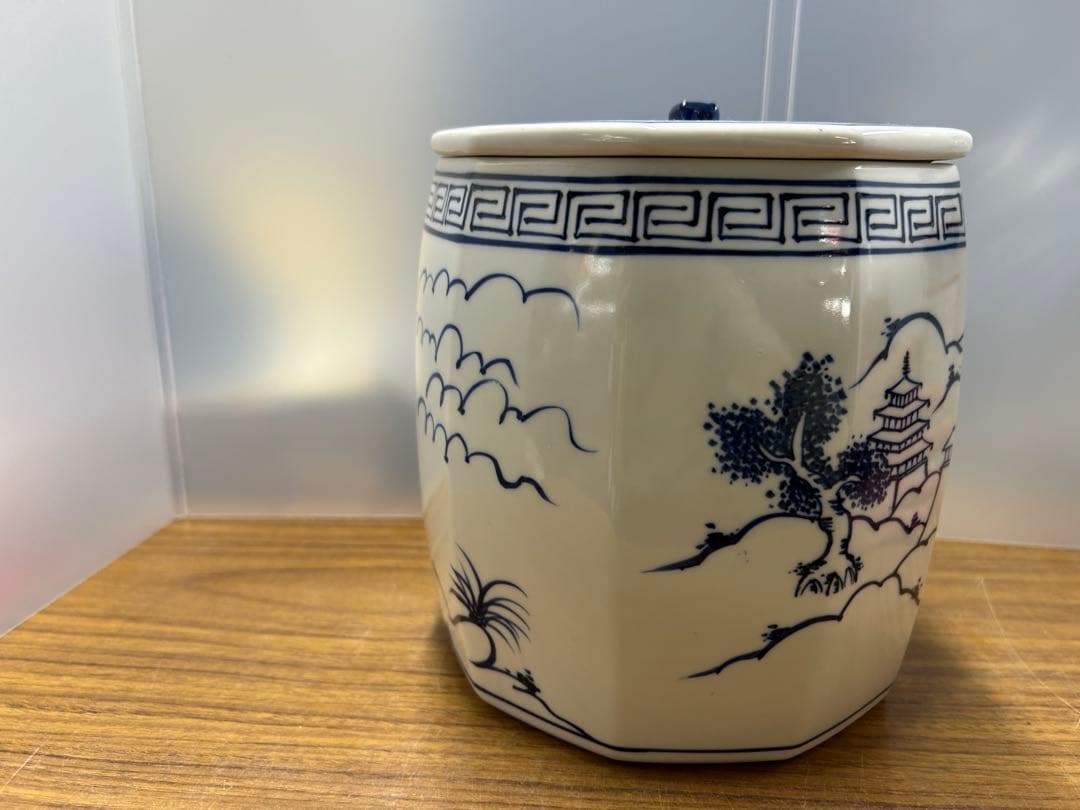 希少　平安 景雲　手塚景雲　作 染付　水指　茶道具　勧修寺窯