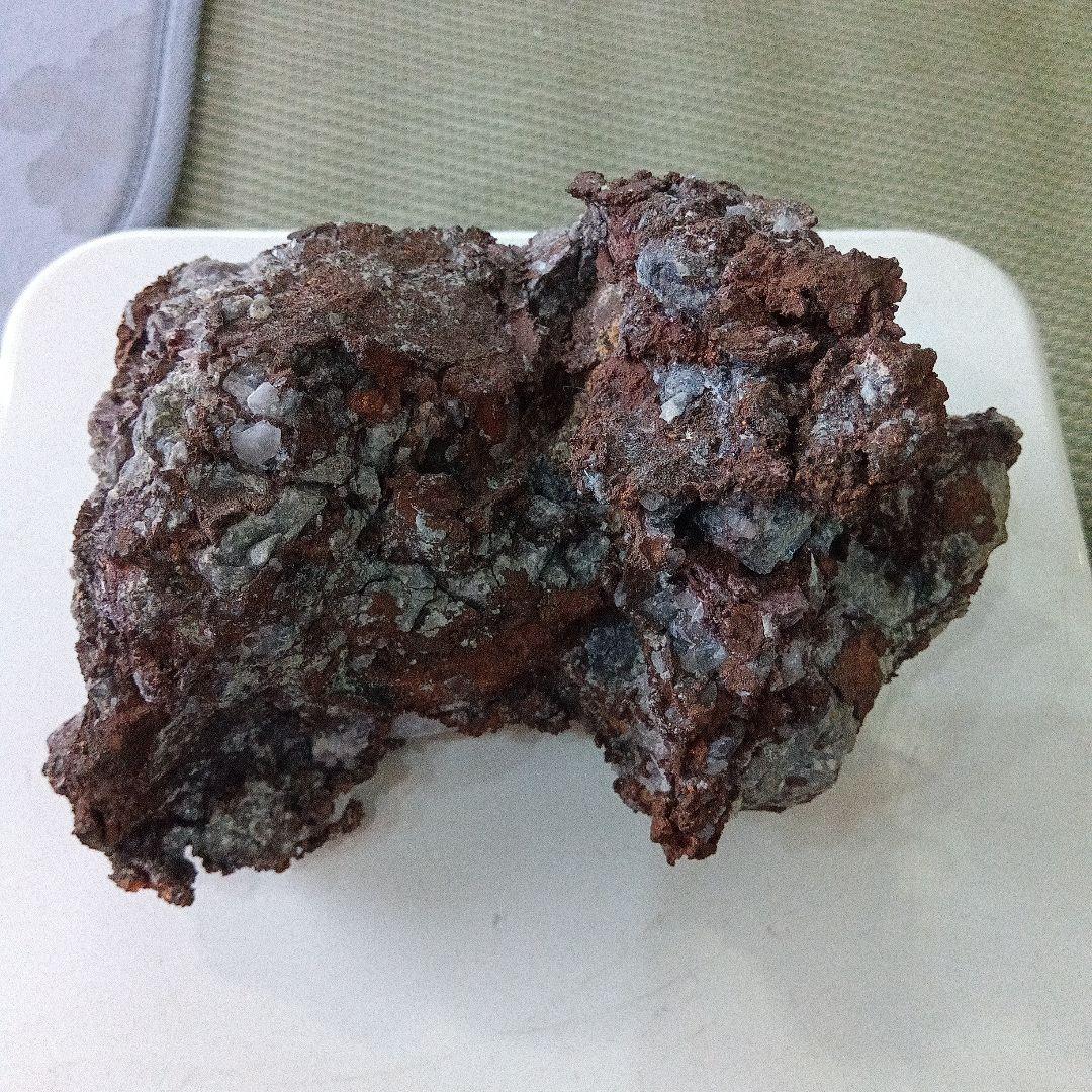 国産　自然銅　秋田県荒川鉱山　赤褐色　希少価値