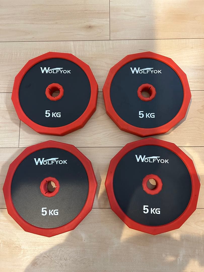 Wolfyokダンベルプレート 5kg×4枚セット