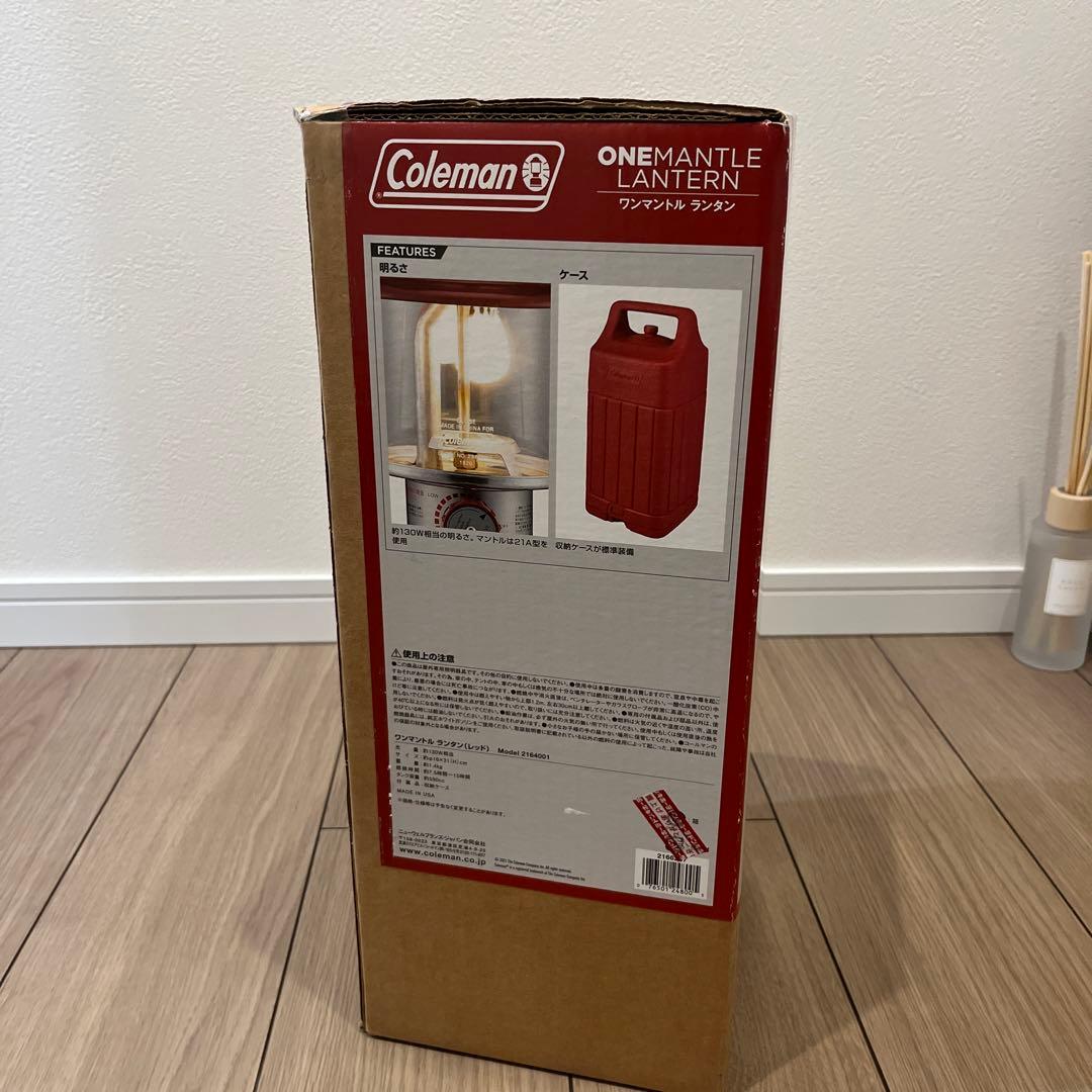 【新品未使用】コールマン ワンマントルランタン 赤