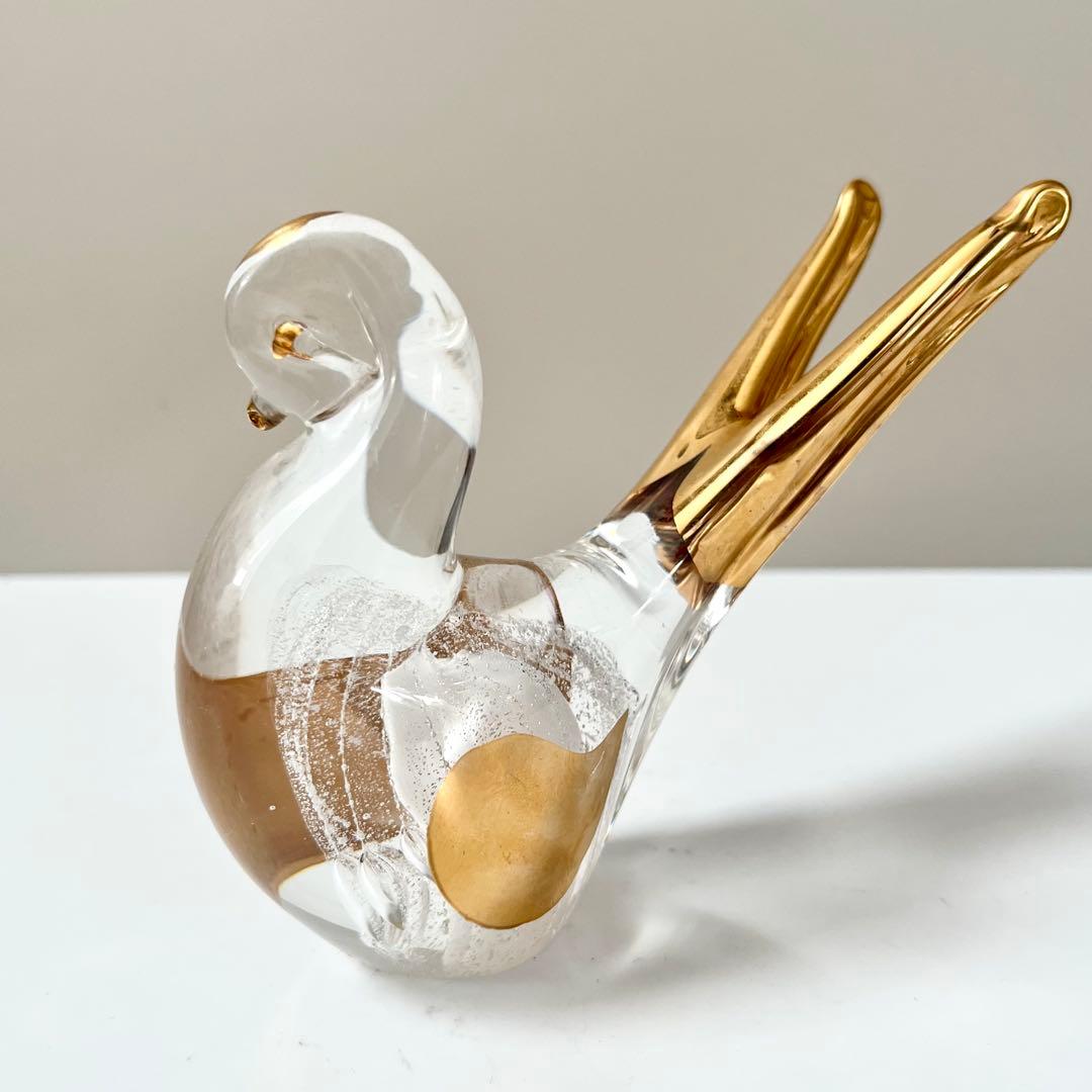 ガラス製 鳥 イタリア ムラノ ムラーノ ベネチアン ガラス 置物