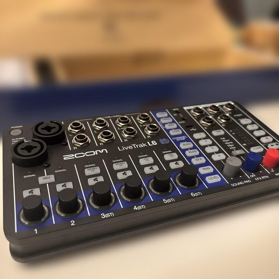 【即配送・箱あり】ZOOM LiveTrak L6 デジタルミキサー付属品あり