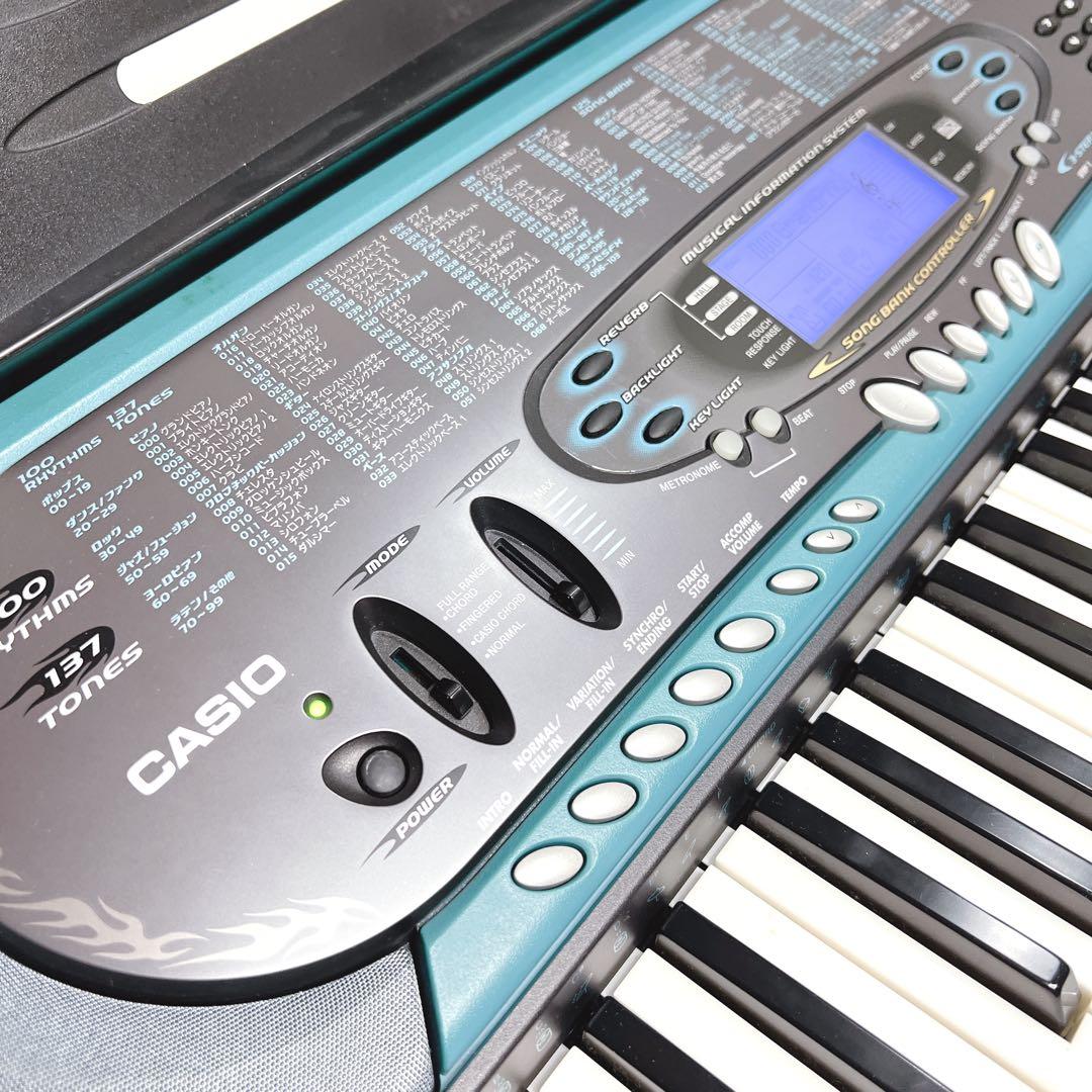 【美品・動作品】 CASIO 光ナビゲーション キーボード LK-70 BL
