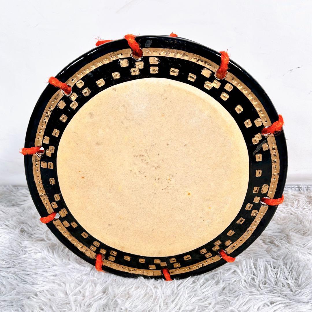 【希少】太鼓　締太鼓　和楽器　バチ　ケース　和太鼓　4点セット ①