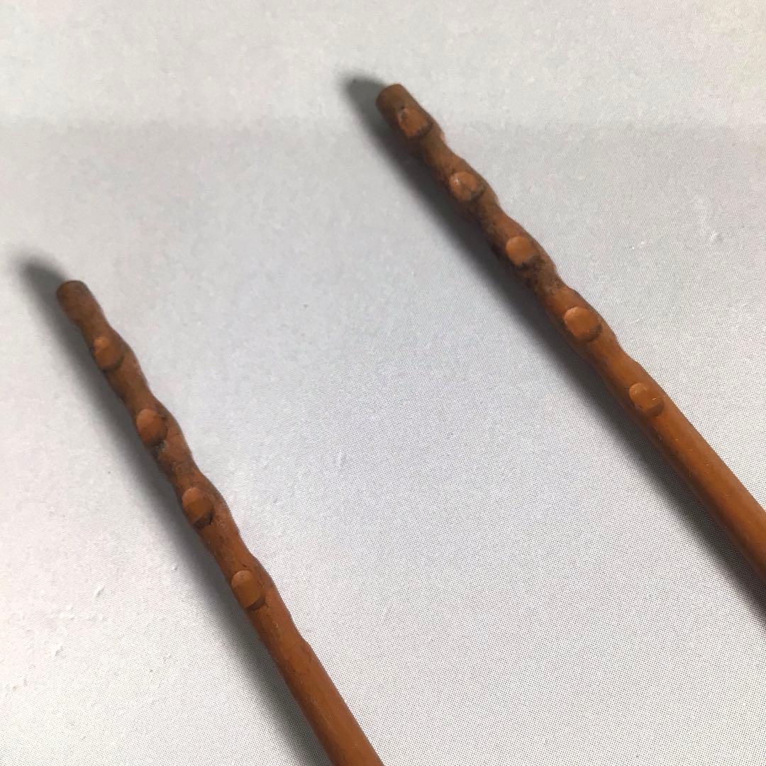 Ｎ４５５　火箸　『木村清斎造』『鵬雲斎好』『笹頭』『飾火箸』　共箱　茶道具