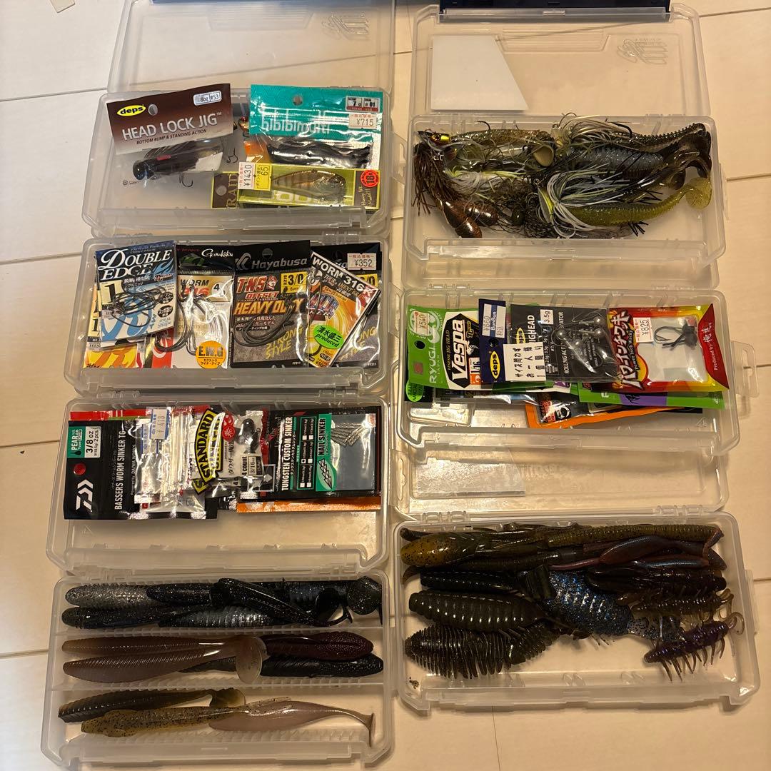 バス釣り引退セット 出品は18日まで！！ルアー・ワーム・ケース.タックルボックス