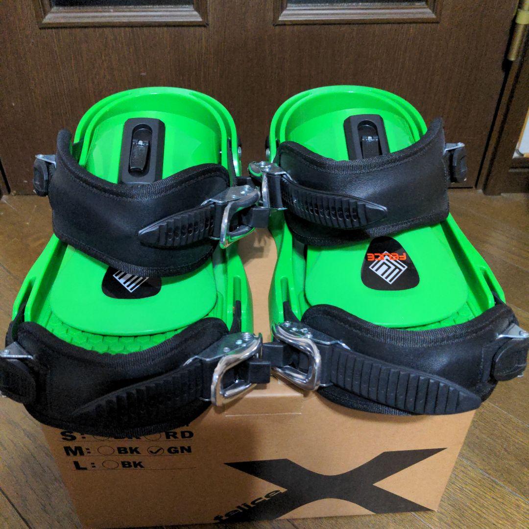 新品FELIX X333 スノーボード ビンディング S ブラック/グリーン