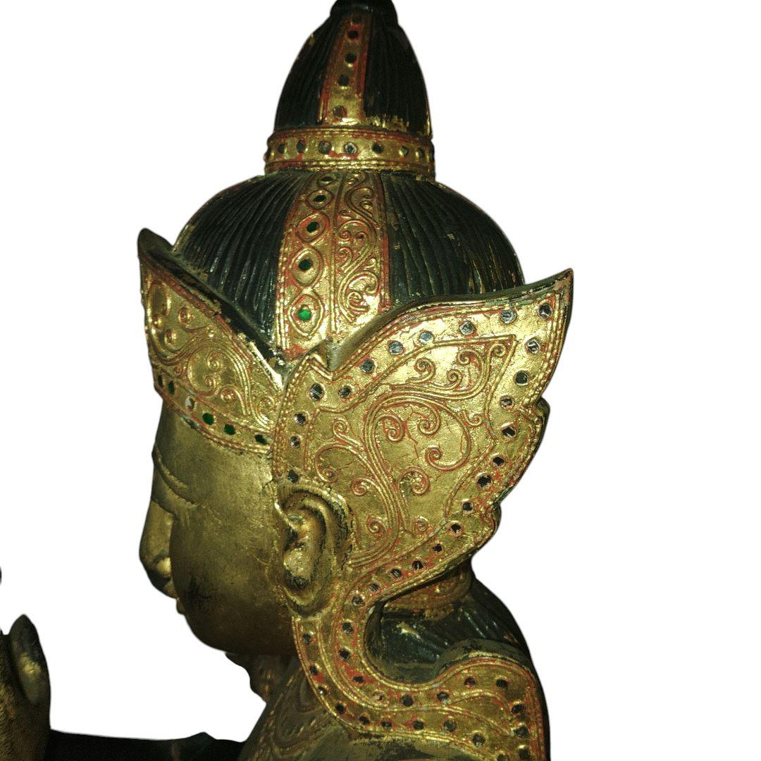 タイ仏教　　木造仏像　高さ66cm　アンティーク