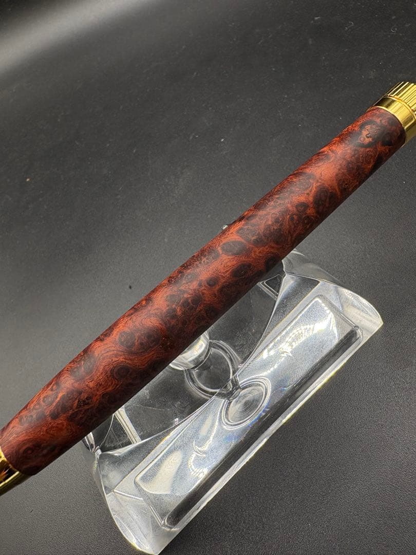 537超極上　本花梨　瘤杢　木軸シャーペン　ボールペン