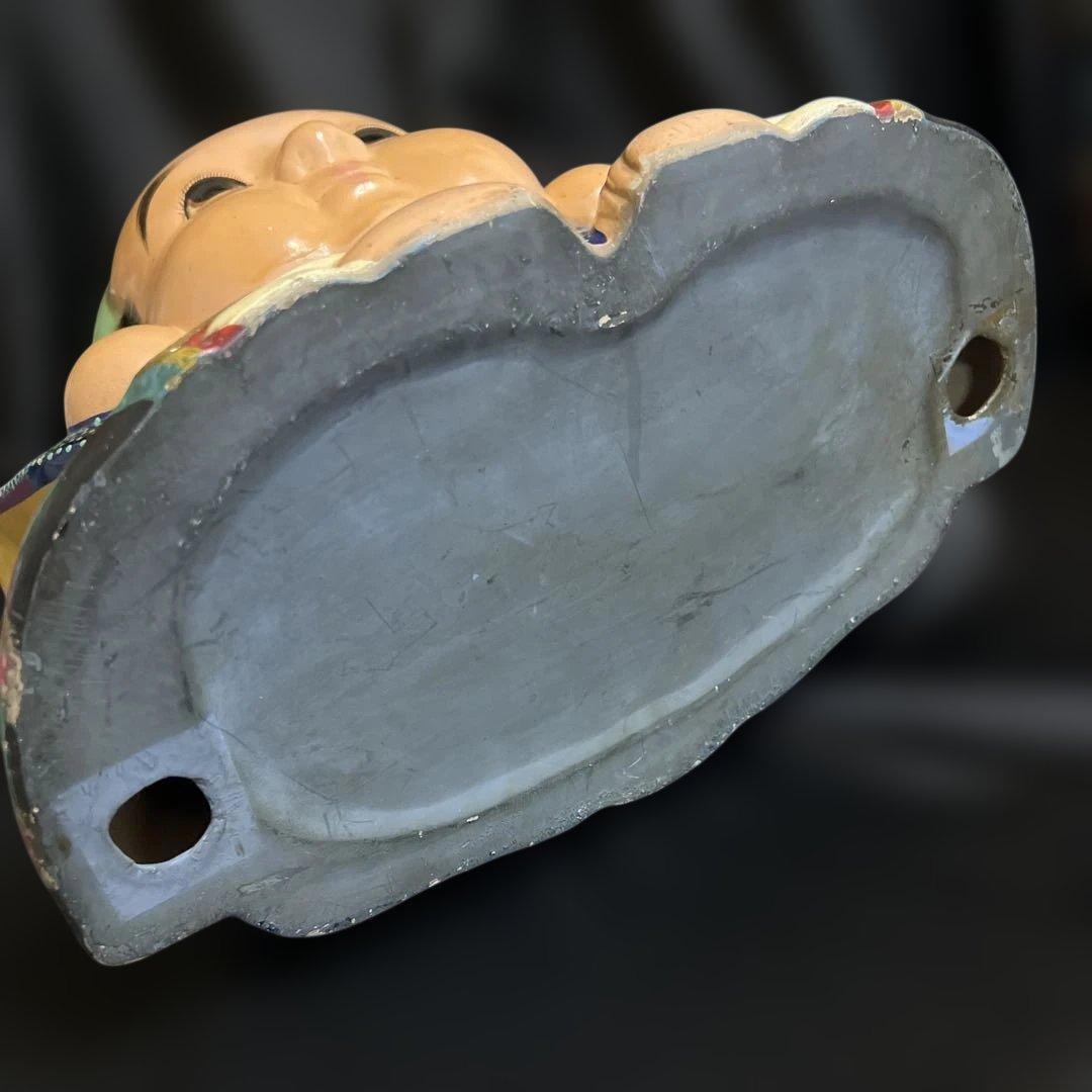 福助　縁起物　陶器　置物　オブジェ　　　昭和レトロ　当時物