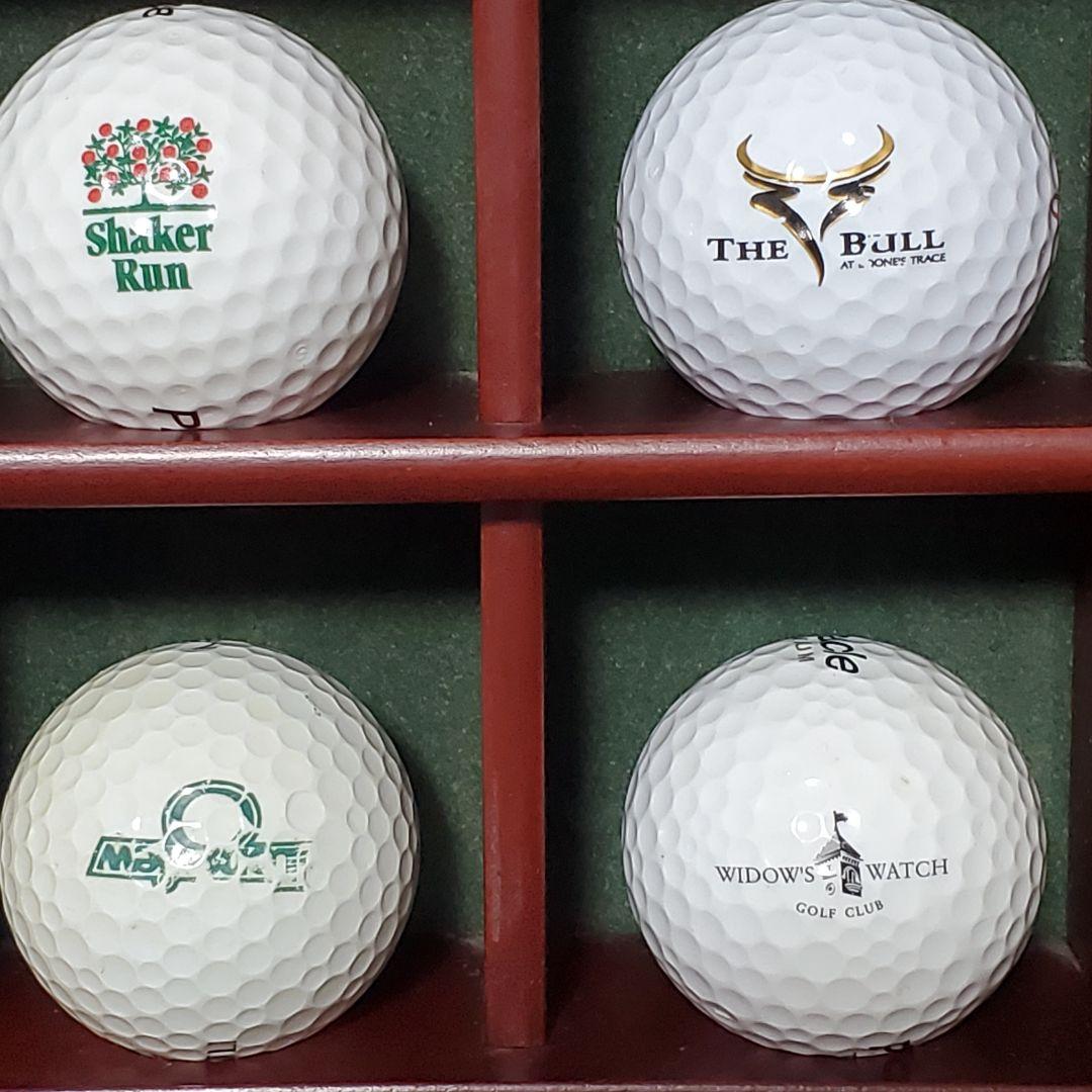 レトロ アンティーク ゴルフ ボール ディスプレイ ケース コレクション 25個